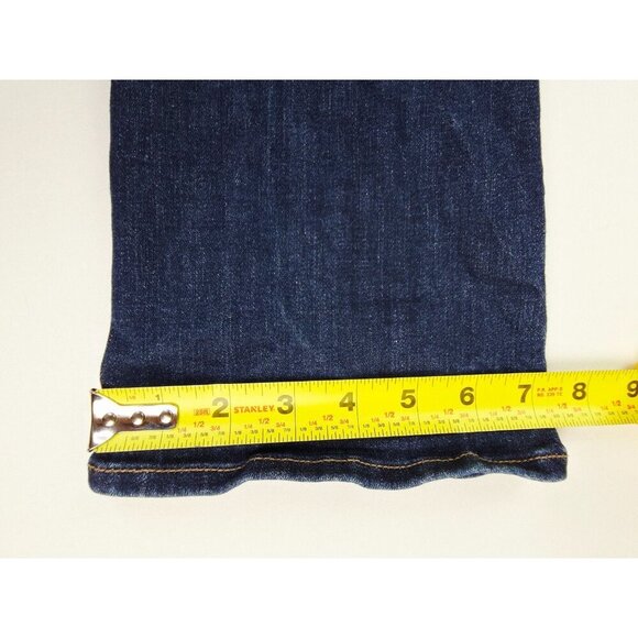 American Eagle Outfitters Size 00 Regular Womens 31" Inseam Kick Boot Blue Jeans - Picture 4 of 13